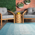 Ocen blue design PP yarn woven outdoor rugs